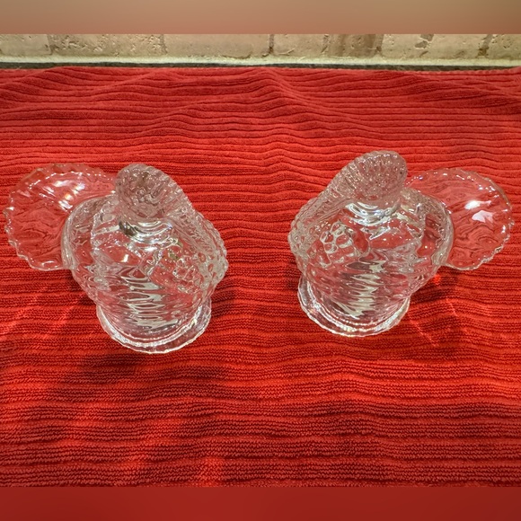 NIB 24% LEAD CRYSTAL TURKEY SALT & PEPPER PAIR Shannon Crystal by Godinger - Picture 3 of 16